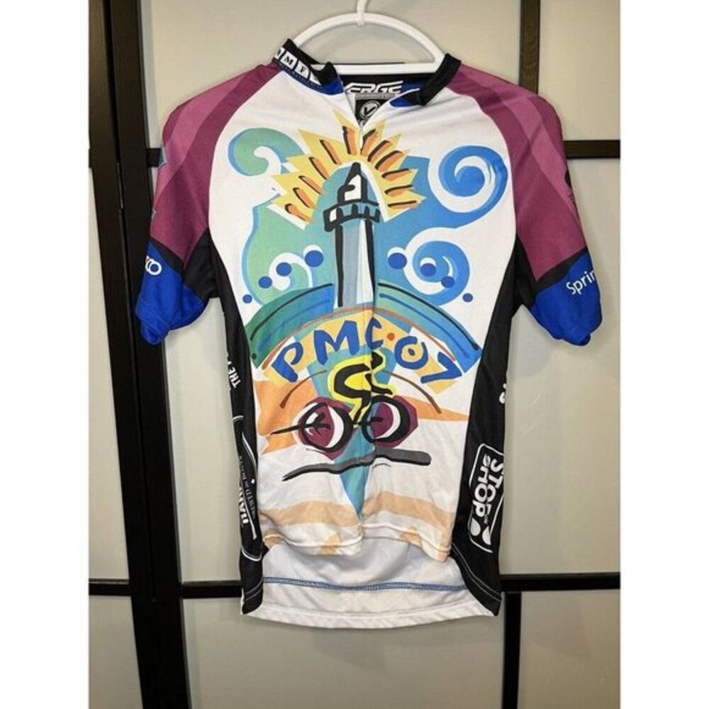 Pan Mass Challenge PMC 2007 Cycling Racing Jersey 1/2 Zip Club Women's Medium